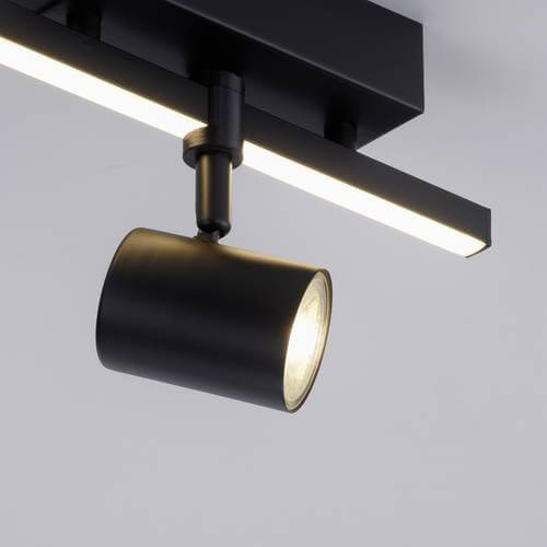 Kierunkowa lampa sufitowa Barik czarny reflektorek do holu