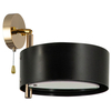 Regulowana LAMPA ścienna DRS8006/1 TR BL Elem metalowa OPRAWA loftowy kinkiet złoty czarny