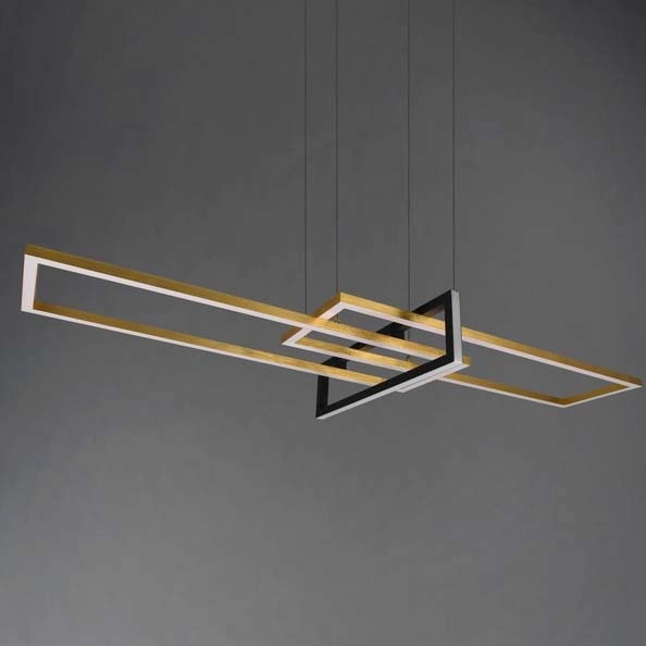 Wisząca lampa LED Salinas 320310308 zwis 34W 3000K złote ramki