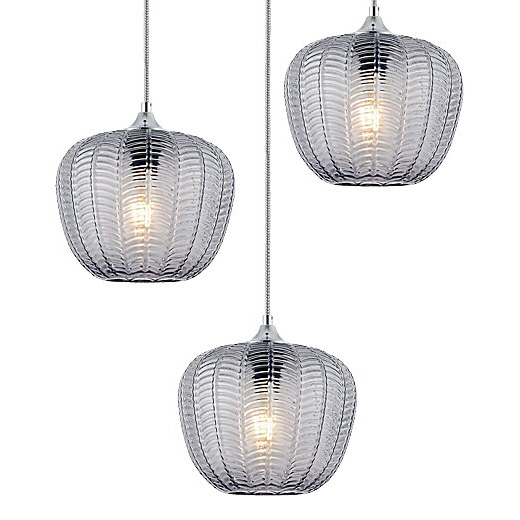 Kaskada lampa wisząca Monet 3178 szklana nad łóżko chrom przydymiona