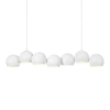 Molekułowa lampa wisząca Cupolo 108859 nad stół metalowa do jadalni biała