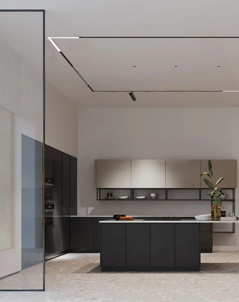 Szynowa oprawa Magneto Abigali LWQ-M09 LED 24W l-kształtna czarna