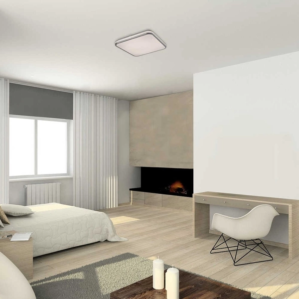 Nowoczesna LAMPA sufitowa LINDEN 3479 Rabalux plafon LED 72W 3000K - 6500K z pilotem chrom biały