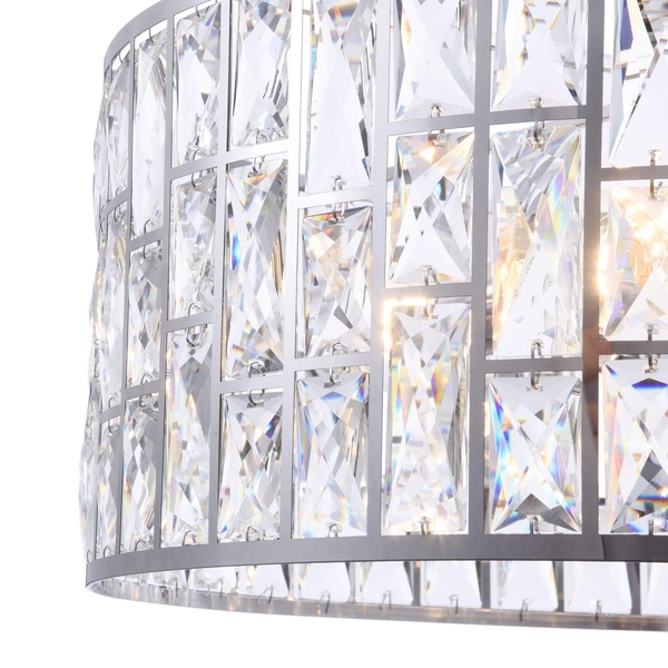 Wisząca LAMPA glamour GELID MOD184-PL-04-CH Maytoni kryształowa OPRAWA okrągły ZWIS crystals przezroczyste chrom