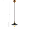 LAMPA wisząca VERDA MDM-3458/1M BK+GD Italux metalowa OPRAWA industrialna zwis loft czarny