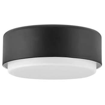 Minimalistyczny plafon Cedric HK-CEDRIC-F-S-BK szklany czarny biały