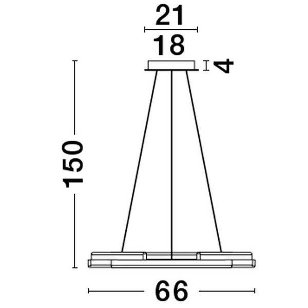 Designerska lampa zwieszana Balta LE43529 LED 38W 3000K złota czarna