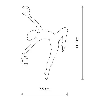Uchwyt z możliwością regulacji BALLERINA 11801 metalowy jedwabisty szary