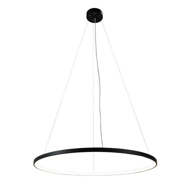 Czarna lampa wisząca Agari LED 51W 4000K pierścień do kuchni