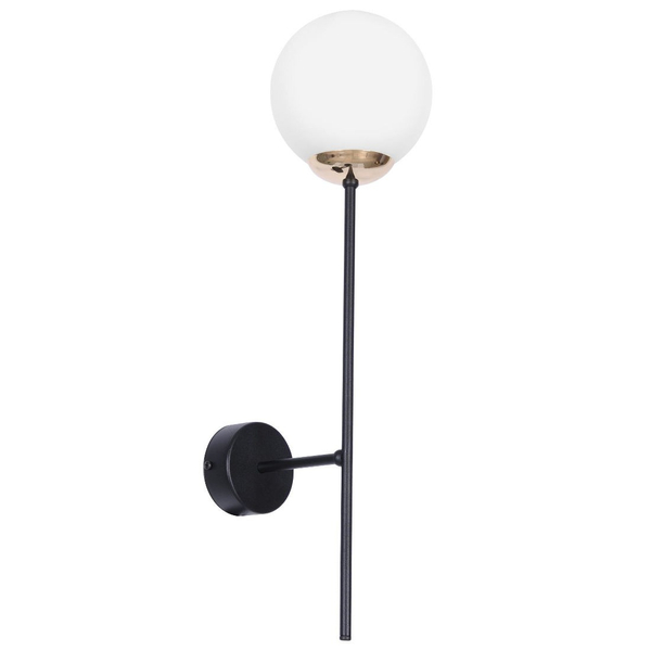 Loftowa lampa ścienna ISLA K-4916  Kaja szklana kula biała czarna