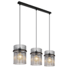 Szklana lampa wisząca GORLEY 15698-3H potrójna do jadalni czarna