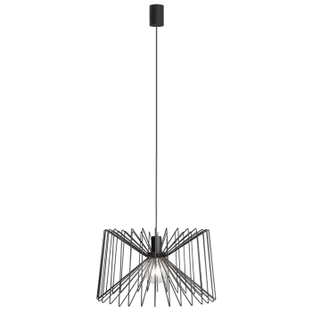 LAMPA wisząca NESS 6768 Nowodvorski metalowa OPRAWA industrialny ZWIS geometryczny z drutu czarna