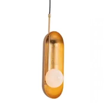 Regulowana wisząca lampa 22060 złoty liść opalowe szkło złoty