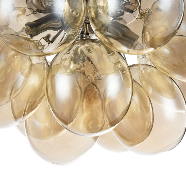 Modernistyczna LAMPA plafon BALBO MOD112-04-G Maytoni sufitowa OPRAWA szklana plafoniera molekuły koniak