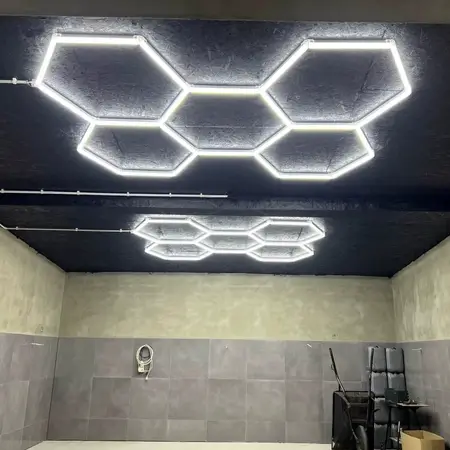 Geometryczny plafon Hexagon HEX-565-Y9-V11-PS1 LED 230W 4000K IP54 biały
