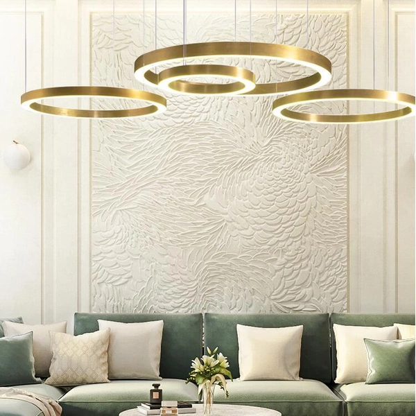 Ringi podwieszane Circle ST-8848-60+80+80 brass Step LED 336W 3000K mosiądz