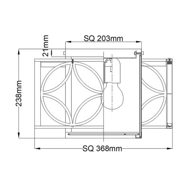 Przysufitowa lampa Remy FE-REMY-F Feiss kwadratowa brązowy złoty