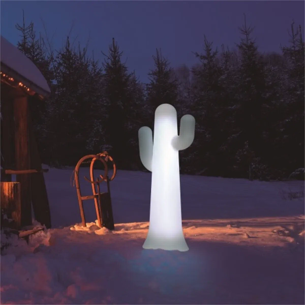 Zewnętrzna lampa stojąca PANCHO 3091 LED 1,3W 6000K RGB kaktus IP44 biała