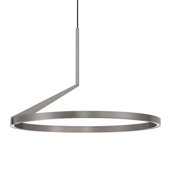 Zwisowa lampa do salonu ZUDANEZ LE44648 LED 31W 2700-4000K ring szara