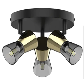 Sufitowa lampa salonowa Cento spoty nad stół czarne złote