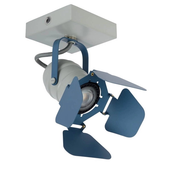 Plafon do salonu Picto 17997/01/35 Lucide obrotowy niebieski szary