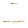 Molekułowa lampa wisząca MOLECULA NOW-10883P8 złota biała 8xG9 kule