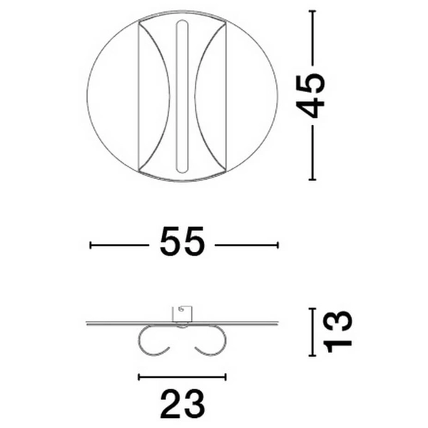 Dekoracyjna plafoniera HUARAL LE44438 LED 20W 3000K biała złota