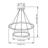Salonowa lampa wisząca LEA 329172 LED 40W 4000K ringi czarne