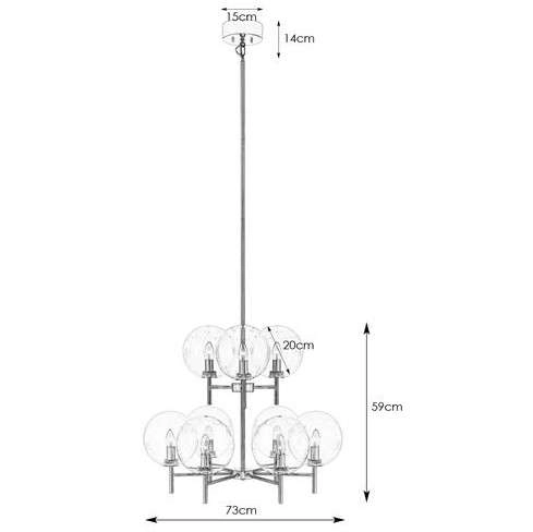 Loftowa LAMPA wisząca CROWN 107921 Markslojd skandynawska OPRAWA żyrandol ZWIS szklane kule balls sticks czarny przydymiony