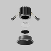 Sufitowa lampa Round DL058-7W3K-B Maytoni LED 7W 3000K do gabinetu czarna