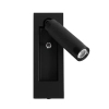 Regulowany ścienny kinkiet CORE czarny W0430 LED 3W 3000K tubka