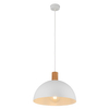 Lampa wisząca kopuła do salonu Oslo 4851 TK Lighting drewniana biała