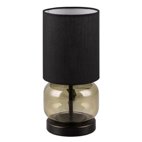 Stojąca lampa stołowa Elio 517800115 na biurko szkło czarna przydymiona