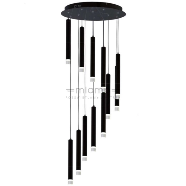 Wisząca LAMPA industrialna CARBON ML6161 Milagro metalowa OPRAWA kaskada LED 12W 4000K ZWIS loftowy czarny