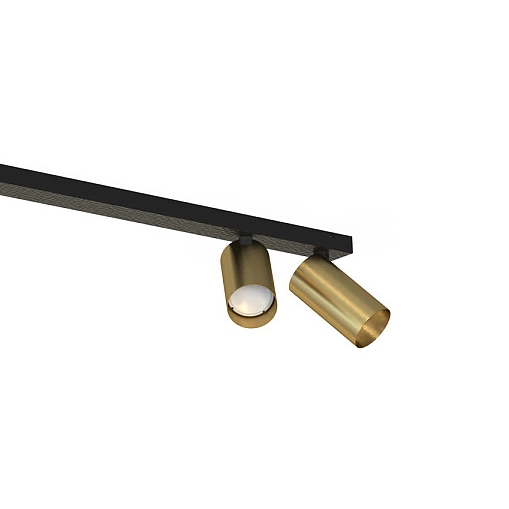 Lampa natynkowa na listwie Mono 7784 4-płomienna złote reflektorki