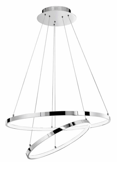 Sypialniana lampa wisząca Lobos nad łóżko LED 75W 3000K srebrna