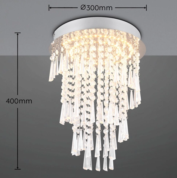 Sufitowa lampa Pomp R67341106 LED 18W 2700-6500K przezroczysty chrom