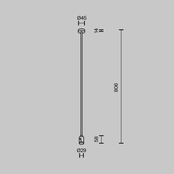 Pojedynczy uchwyt sufitowy magnetyczny Flarity TRA159C-SL1-BS mosiądz