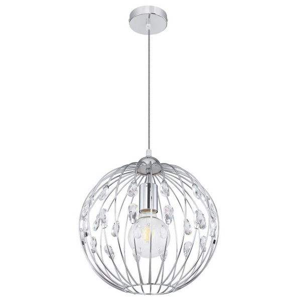 Druciana lampa wisząca HANAKO 16028H Globo do salonu chrom