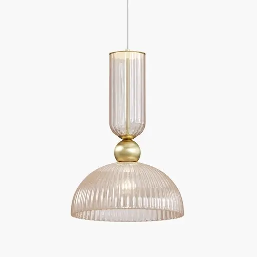 Kopułowa lampa zwisająca Antic MOD302PL-01CG1 do salonu mosiądz