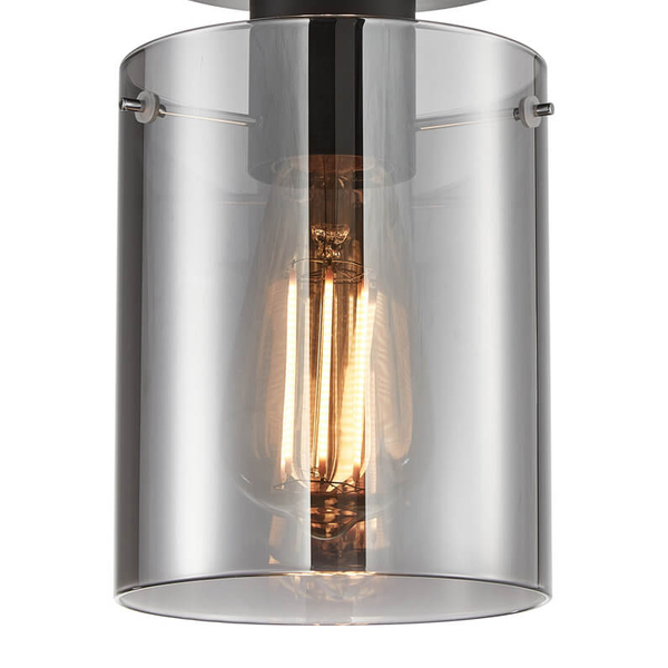 Sufitowa lampa tuba Sardo SPL-5581-1SC-BK-SG Italux czarny szary