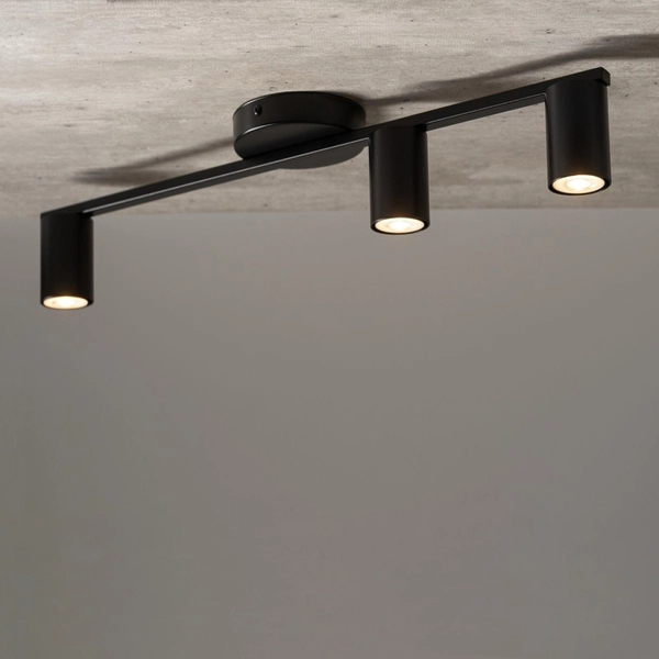 Nowoczesne tuby do przedpokoju Sky czarna lampa metalowa