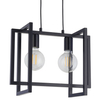 Prostokątna LAMPA wisząca EDEN 32232 Sigma metalowy zwis do sypialni czarny złoty