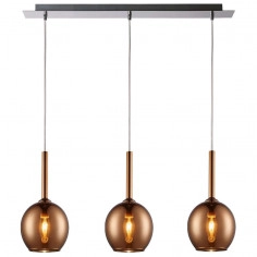 Molekułowa lampa wisząca MONIC MD1629-3A Copper szklana balls miedziana