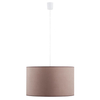 Okrągła lampa wisząca do sypialni Rondo 3466 TK Lighting tkanina cappuccino