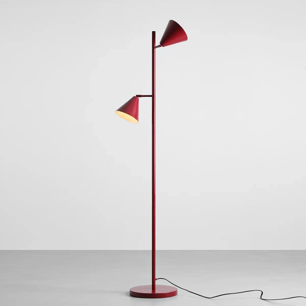 Regulowana lampa stojąca FORM 1108A15_2 metalowa stożki czerwone