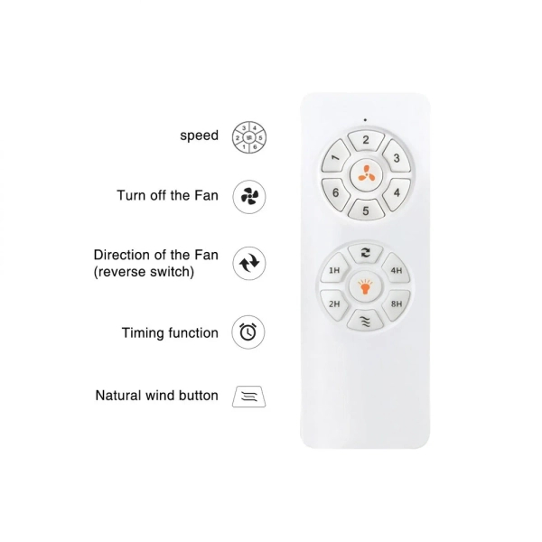 Wentylator z lampą LED bambusowy biały brązowy 25328 LED 15W 3000-6500K do sypialni