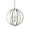 Świecznikowa lampa wisząca Ritz 81507 retro kula srebrny