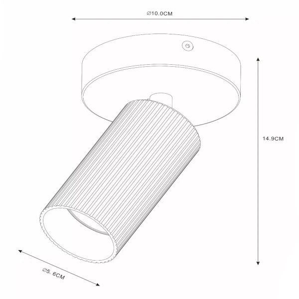 Sufitowa lampa tubka CLUBS 09939/01/30 Lucide kuchenna z regulacją czarny