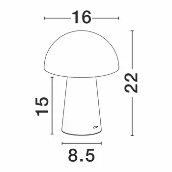 Lampa nocna grzybek CASTORO LE45587 LED 2W 3000K do sypialni czerwony